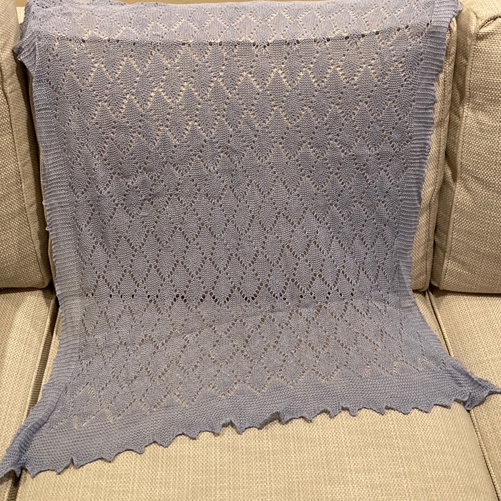 Cotton crochet large square scarf